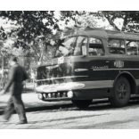 Ikarus 55 autóbusz, városi kivitel, busz, jármű, közlekedés, szocializmus, 1957, 1950-es évek, Eredeti fotó, papírkép.   