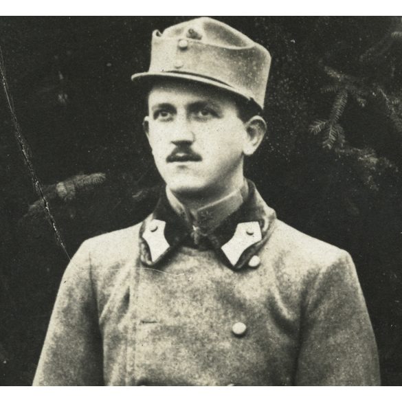Magyar katona egyenruhában, 1. világháború, monarchia, 1918, 1910-es évek, Eredeti fotó, papírkép. 