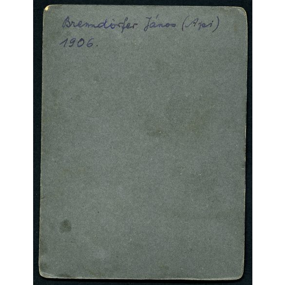 Brenndörfer János hintalovon, régi erdélyi, brassói család, gyerek, játék, monarchia, 1906, 1900-as évek, Eredeti kabinetfotó.