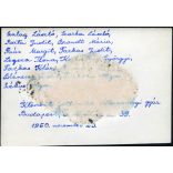 Szalai elvtárs munkásnőket oktat, Klement Gottwald Villamossági Gyár  (Budapest, 2. kerület, Lövőház utca 39.) gyár, üzem, munkás, foglalkozás, helytörténet, szocializmus, 1960. november 23., 1960-as évek, Eredeti fotó, papírkép, hátulján a szereplők