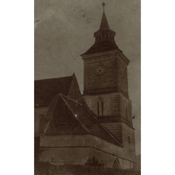 Szent Bertalan templom, Brassó, Erdély, egyház, vallás, monarchia, helytörténet, 1900-as évek, Eredeti fotó, hátulján feliratozott papírkép.   