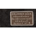 Nagyobb méret, Krummer Géza műterme, Gödöllő, elsőáldozó lány fehér ünneplő ruhában, Horthy-korszak, Pest megye, 1920-as évek, Eredeti fotó, jelzett kartonra ragasztott papírkép.   