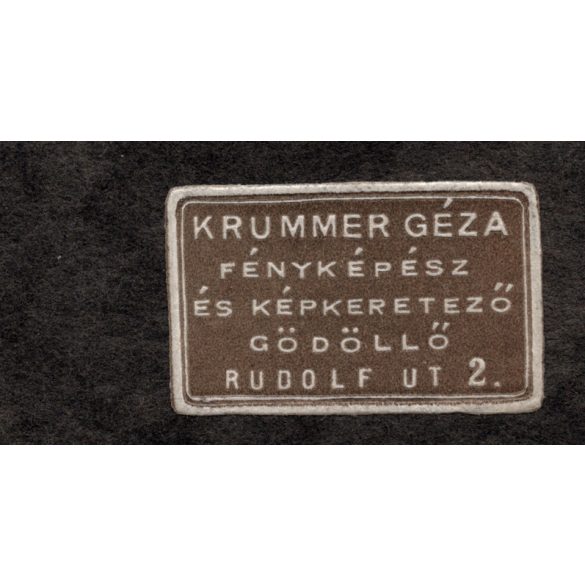 Nagyobb méret, Krummer Géza műterme, Gödöllő, elsőáldozó lány fehér ünneplő ruhában, Horthy-korszak, Pest megye, 1920-as évek, Eredeti fotó, jelzett kartonra ragasztott papírkép.   