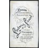 Ludwig Faust műterme, Pozsony, Felvidék,  elegáns fiú portréja, monarchia, 1870-es évek, Eredeti CDV, vizitkártya fotó, oldala vágott.   