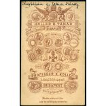 Prof. Koller Károly műterme, Budapest, elegáns szakállas úr portréja, Zettner (?) Károly, monarchia, 1880-as évek, Eredeti CDV, hátulján feliratozott vizitkártya fotó.   