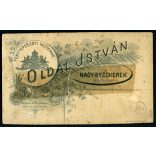 Oldal István műterme, Nagybecskerek, Vajdaság, elegáns fiatal férfi portréja, bajusz, monarchia, 1890-es évek, Eredeti CDV, hátulján ragasztott vizitkártya fotó. 