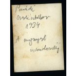 Cserkésztábor, Parád, a megnyert vándordíj, szobor magyar zászlóval, helytörténet, Horthy-korszak, 1934, 1930-as évek, Eredeti fotó, hátulján feliratozott papírkép.