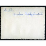 Légvédelmi tüzér szakaszvezető, 49M posztó zubbonyban, katona, kommunizmus,1950-es évek, Eredeti fotó, hátulján feliratozott, kézzel színezett papírkép. 