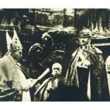 Révész és Bíró felvétele, „Őfelsége IV. Károly király eskütétele”, Budapest, Mátyás templom, Tisza István, monarchia, 1916, 1910-es évek, Eredeti fotó, papírkép, hátulján Magyar Rotophot Társaság felirattal. 