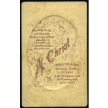 Christ Anna műterme, Budapest, elegáns szakállas férfi óralánccal, monarchia, 1870-es évek, Eredeti CDV, dombornyomott vizitkártya fotó, középen törésnyommal.  