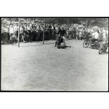 Motoros foci, focimeccs Csepel motorkerékpárokkal, ritka, különös, jármű, közlekedés, kommunizmus, 1950-es évek, Eredeti fotó, papírkép.  