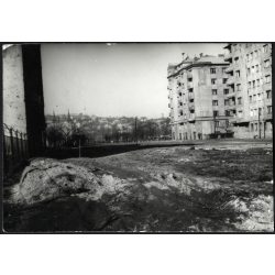   Útépítés a Bukarest utcában, Budapest, Feneketlen-tó, XI. kerület, Újbuda, várostörténet, Horthy-korszak, 1930-as évek, Eredeti fotó, papírkép.  