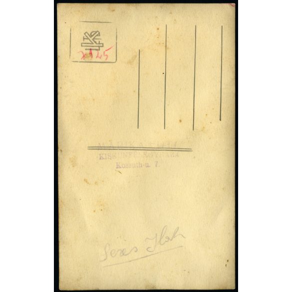 Marika műterem, Kiskunfélegyháza, anya lányával, Seres Ilona, elsőáldozás, vallás, ünnep, helytörténet, Horthy-korszak, 1930-as évek, Eredeti fotó, hátulján feliratozott papírkép.  