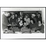 Ságvári Endre (Trefort Ágoston) iskola, Budapest, politechnikai oktatás a gyakorló műhelyben, szocializmus, 1960, 1960-as évek, Eredeti fotó, papírkép.   