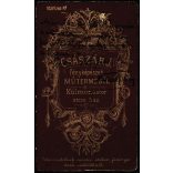 Császár műterem, Kolozsvár, Erdély,  elegáns szakállas úr portréja, Nuricsán Károly (?), monarchia, 1885, 1880-as évek, Eredeti CDV, hátulján Tordán feliratozott és szignózott vizitkártya fotó.  