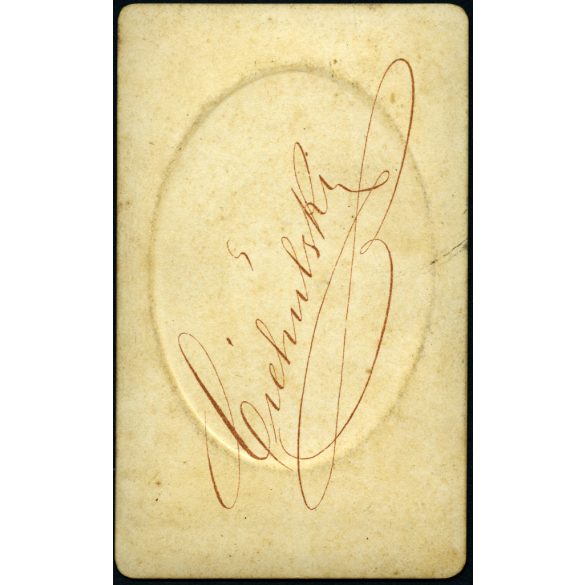 Ciehuski Péter műterme, Marosvásárhely („Maros Vásárhelytt”), Erdély, elegáns fiatal úr portréja, monarchia, 1860-as évek, Eredeti CDV, dombornyomott vizitkártya fotó!   