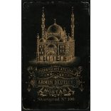 Armin Deutsch műterme, Mostar, Bosznia, magyar (K.u.K.) katona, tüzér (?) egyenruhában, bajusz, Kuthy Károly, monarchia, 1890-es évek, Eredeti CDV, vizitkártya fotó, gyönyörű, ritka hátlappal.  
