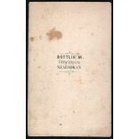 Bottlik műterem („fényképíró”), Szabadka, elegáns nő gyönyörű ruhában, 1860-as évek, Eredeti CDV, korai ritka vizitkártya fotó.