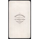 Borsos és Doctor műterem, Pest, elegáns fiatal nő gyönyörű ruhában, gyönyörű hajjal, 1860-as évek, Eredeti korai CDV, vizitkártya fotó.   