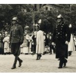 Szent Jobb körmenet, Budapest, Eucharisztikus világkongresszus, Alkotmány utca,  katona, egyenruha, egyház, ünnep, Horthy-korszak, 1938, 1930-es évek, Eredeti fotó, papírkép.