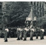 Szent Jobb körmenet, Budapest, Eucharisztikus világkongresszus, Alkotmány utca, egyház, ünnep, Horthy-korszak, 1938, 1930-es évek, Eredeti fotó, papírkép.  