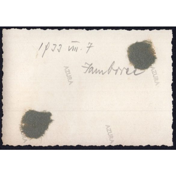 Cserkész Világtalálkozó, Gödöllő, Jamboree, Dzsembori, III. Altábor, Koppenhágai  kapu,  Horthy-korszak, 1933. VIII. 7, 1930-as évek, Eredeti fotó, hátulján feliratozott papírkép.