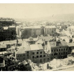   Krisztinaváros a háború után, Budapest, 1. kerület, 2. világháború, romos szétlőtt házak, 1945, 1940-es évek, Eredeti fotó, papírkép.   