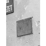 Fotó negatív! Kutyakaparó csárda, Kocsér, földműves szövetkezet, kocsma, vendéglátás, Petőfi meláktábla, kerékpár, kommunizmus, Pest megye, helytörténet, 1950-es évek,  Eredeti nagyméretű fotó negatív!   