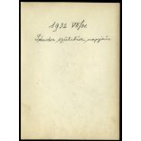 Nagyobb méret, Özv. Zimmermann Sándorné szül. Martin Auguszta férje, Zimmermann Sándor gyáros, szakv. huszárkapitány sírjánál, Budapest, Kerepesi úti temető, (Martin Vilmos, Hübner Antal), Horthy-korszak, 1932, 1930-es évek, Eredeti fotó, hátulján fe