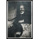 Elegáns bajuszos úr, Dr. Laczfy-Laczkovich Gyula miniszteri tanácsos  szignózott portréja, Nagybecskerek, Vajdaság, lornyon, bajusz, 1900-as évek, Eredeti aláírt CDV, hátulján feliratozott vizitkártya fotó.   