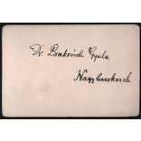 Elegáns bajuszos úr, Dr. Laczfy-Laczkovich Gyula miniszteri tanácsos  szignózott portréja, Nagybecskerek, Vajdaság, lornyon, bajusz, 1900-as évek, Eredeti aláírt CDV, hátulján feliratozott vizitkártya fotó.   