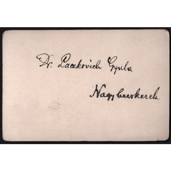 Elegáns bajuszos úr, Dr. Laczfy-Laczkovich Gyula miniszteri tanácsos  szignózott portréja, Nagybecskerek, Vajdaság, lornyon, bajusz, 1900-as évek, Eredeti aláírt CDV, hátulján feliratozott vizitkártya fotó.   
