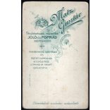 Matz Gusztáv műterme, Igló (Poprád), Felvidék, elegáns kislány matrózblúzban, gyerek, monarchia, 1890-es évek, Eredeti CDV, vizitkártya fotó.  