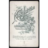 Kiss István műterme, Késmárk (Tátrafüred), Felvidék, elegáns fiatal férfi portréja, monarchia, 1890-es évek, Eredeti CDV, vizitkártya fotó.   