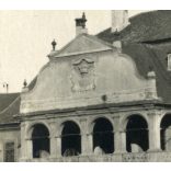 Piac a Városházánál, Brassó, Erdély, Borbély Antal üzlete, monarchia, 1910-es évek, Eredeti fotó, hátulján feliratozott papírkép.   