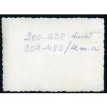 Kisfiú kerékpározik a Sztálin szobornál, Budapest, Városliget, Felvonulási tér, bicikli, jármű, közlekedés, kommunizmus, 1950-es évek, Eredeti fotó, hátulján feliratozott papírkép. 