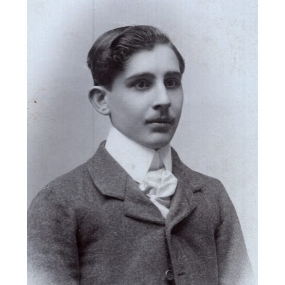 Matz Gusztáv műterme, Igló (Poprád), Felvidék, elegáns fiú portréja, monarchia, 1890-es évek, Eredeti CDV, vizitkártya fotó. 