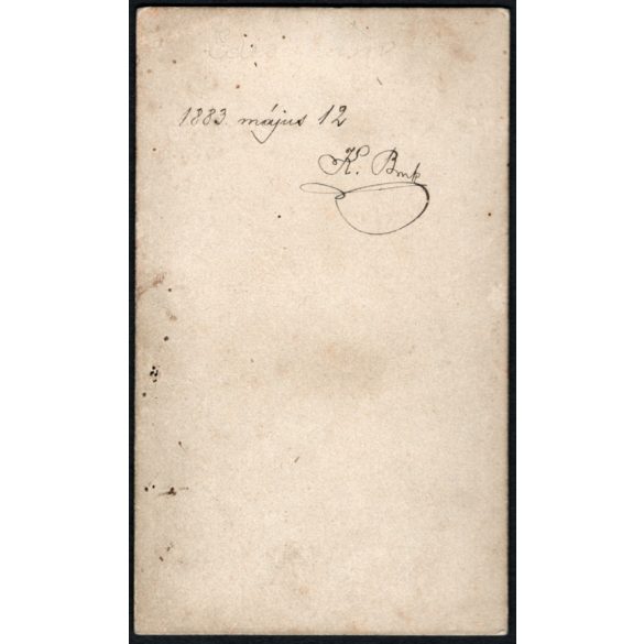 Dévald műterem, Keszthely, elegáns szakállas férfi portréja, cvikker, szemüveg, monarchia, 1880-as évek, Eredeti CDV, hátulján szignózott, aláírt vizitkártya fotó. 