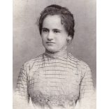 Kozma Gyula műterme, Újpest, elegáns nő gyönyörű ruhában, monarchia, 1903, 1900-as évek, Eredeti CDV, vizitkártya fotó.   