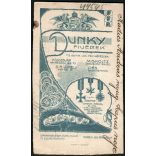 Dunky fivérek műterme, Kolozsvár, Erdély, kendős asszony, Radics András nyugdíjas kapus neje, igazolvány vasúti mélynyomó bélyegzővel, monarchia, 1890-es évek, Eredeti CDV, hátulján feliratozott vizitkártya fotó, széle vágott.