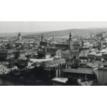 „Kolozsvár látképe a Fellegvárból”. Erdély, városkép, 2. világháború, Horthy-korszak, 1943, 1940-es évek, Eredeti fotó, hátulján feliratozott papírkép. 