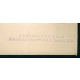 Nagyobb méret, Keresztény Béla műterme, Budapest, Zimmermann Sándor portréja, bajusz, lornyon, elegáns férfi, Horthy-korszak, 1920-as évek, Eredeti fotó, hátulján pecséttel jelzett kartonra kasírozott papírkép.  