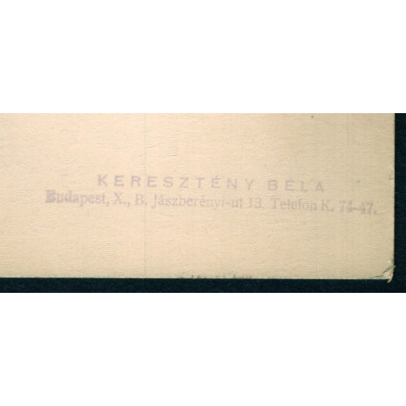 Nagyobb méret, Keresztény Béla műterme, Budapest, Zimmermann Sándor portréja, bajusz, lornyon, elegáns férfi, Horthy-korszak, 1920-as évek, Eredeti fotó, hátulján pecséttel jelzett kartonra kasírozott papírkép.  