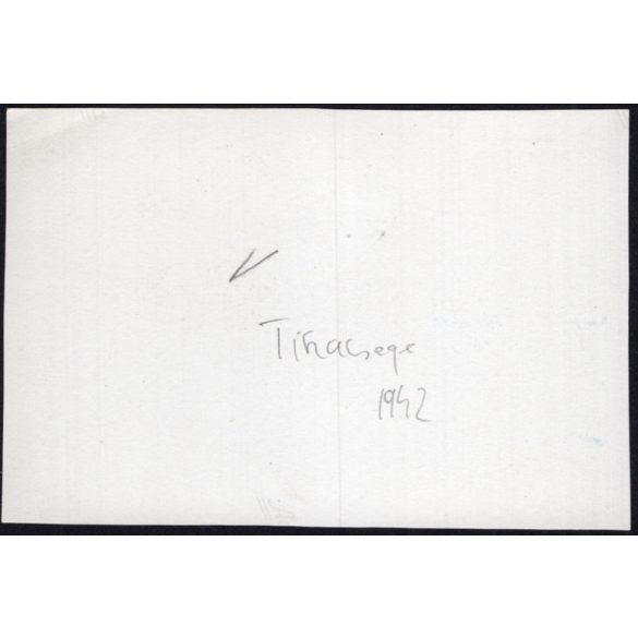 Élet a főutcán, Tiszacsege, Horthy-korszak,1942, 1940-es évek, Hajdú-Bihar megye, helytörténet Eredeti fotó, hátulján feliratozott papírkép.  