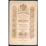 Zelesny Károly műterme, Pécs, katolikus egyházi méltóság portréja, érdemrend, kitüntetés, monarchia, 1880-as évek, Eredeti CDV, vizitkártya fotó.  