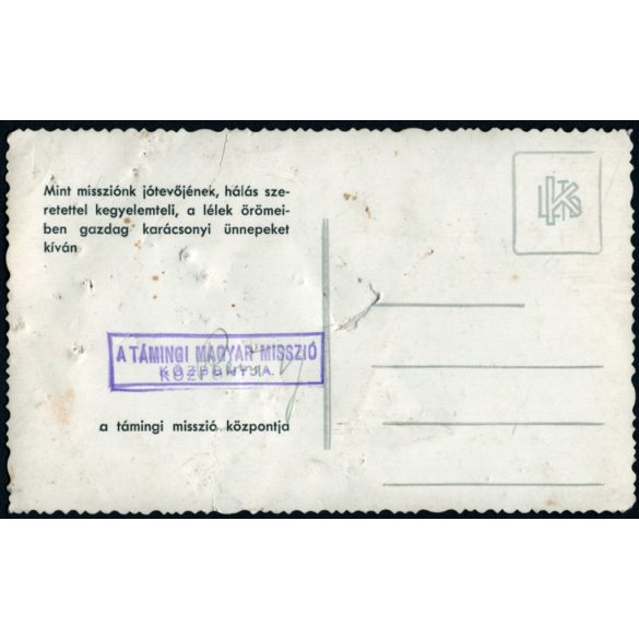 Kínai gyerekek magyar nyelvű jezsuita kiadványt nézegetnek, a Támingi Magyar Misszió Központja, egyház, vallás, különös, Horthy-korszak, 1930-as évek, Eredeti, bélyegzővel jelzett képeslap fotó, papírkép, felületén sérülések. 