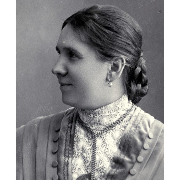 Csizhegyi műterem, Kolozsvár, Erdély, elegáns nő portréja, monarchia, 1900-as évek, Eredeti kabinetfotó.  