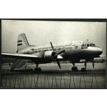HA-MAC magyar felségjelű IL-14 repülőgép, Kelet-Németország, jármű, közlekedés, kommunizmus, Magyar Légiközlekedési Vállalat, 1950-es évek, Eredeti fotó, papírkép.  