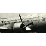 HA-MAC magyar felségjelű IL-14 repülőgép, Kelet-Németország, jármű, közlekedés, kommunizmus, Magyar Légiközlekedési Vállalat, 1950-es évek, Eredeti fotó, papírkép.  