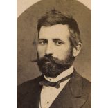 Ritka! Heinrich Weidner műterme, Besztercebánya, Felvidék, elegáns szakállas férfi portréja, bajusz, monarchia, 1870-es évek, Eredeti CDV, korai ritka vizitkártya fotó.  